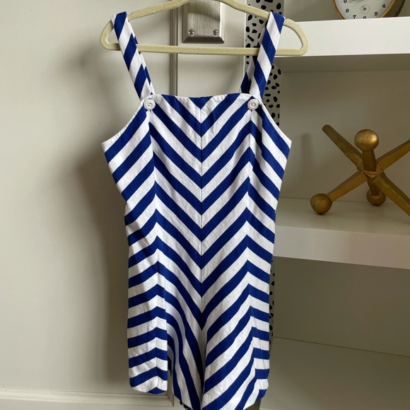Blue and white stripe dress /romper 24 mo / 2T - Picture 1 of 5